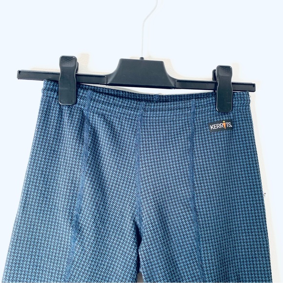 Kerrits Navy Blue Black Houndstooth Riding Breeches - Picture 2 of 8